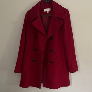 Anne Klein Women's Scarlet Peacoat